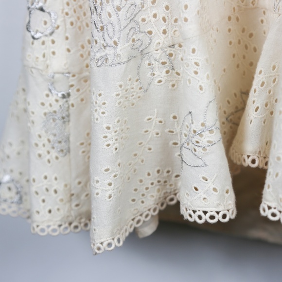 NWT Love Sam Ivory Eyelet Dress with Embroidery - Picture 4 of 8